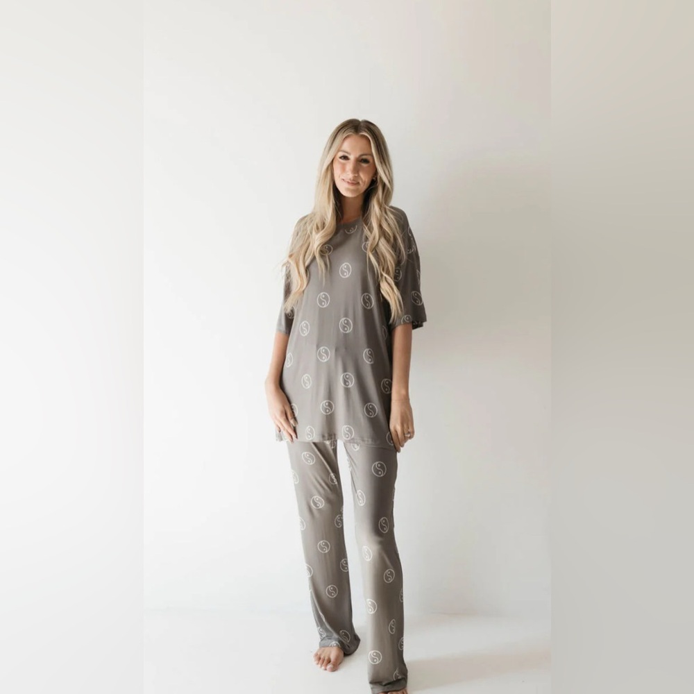 Women's Forever French Bamboo Pajama Set with Yin Yang Design